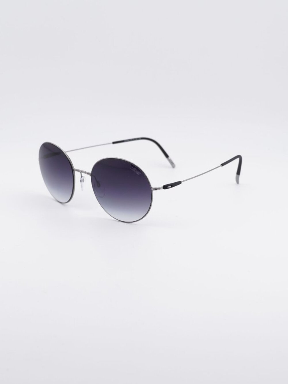 Silhouette SANT PERE 8736/75 7100 Sunglasses Titanium 52mm Round Square, Grey Le